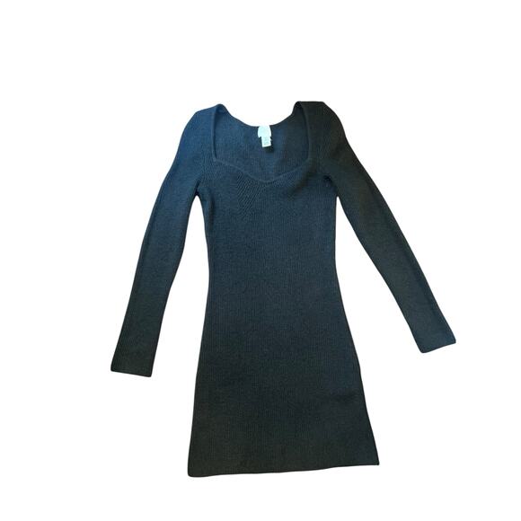 Fairy Core Witchy Goth Wool Black Dress M - Picture 2 of 10